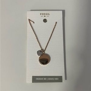 Fossil Rose Gold Necklace